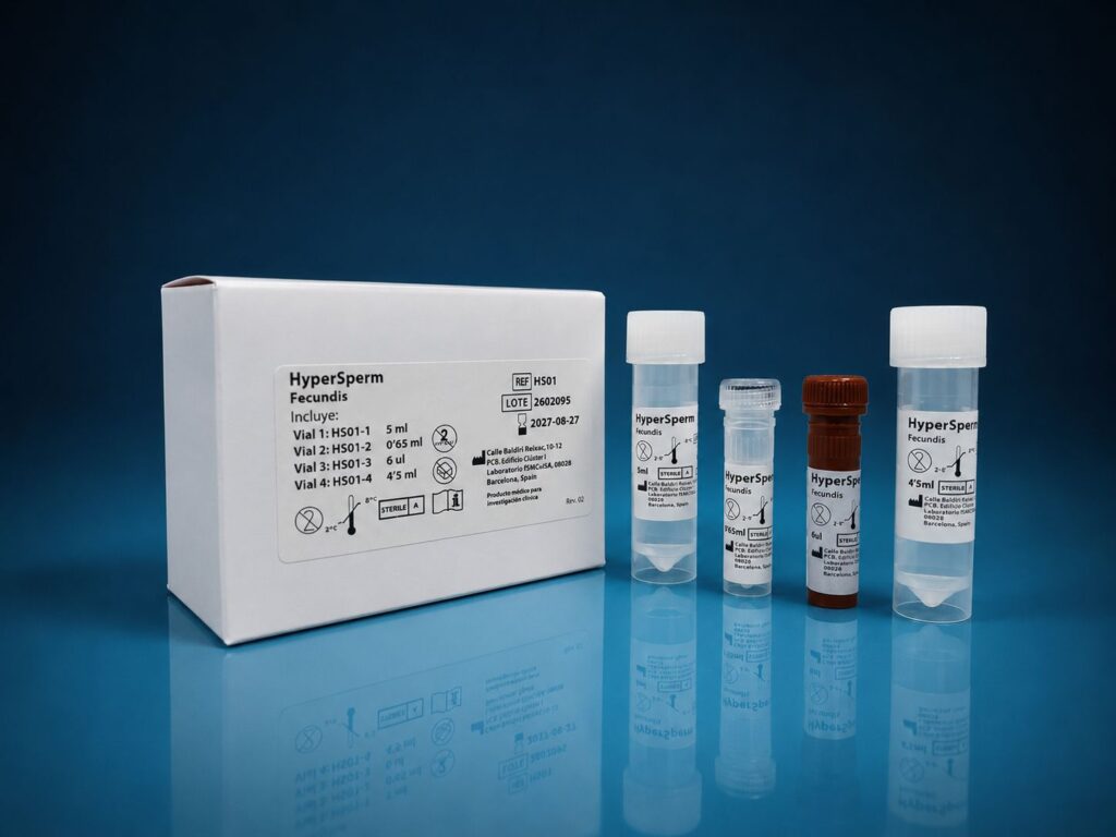 HyperSperm sperm capacitation kit for IVF and ICSI laboratory sperm preparation.